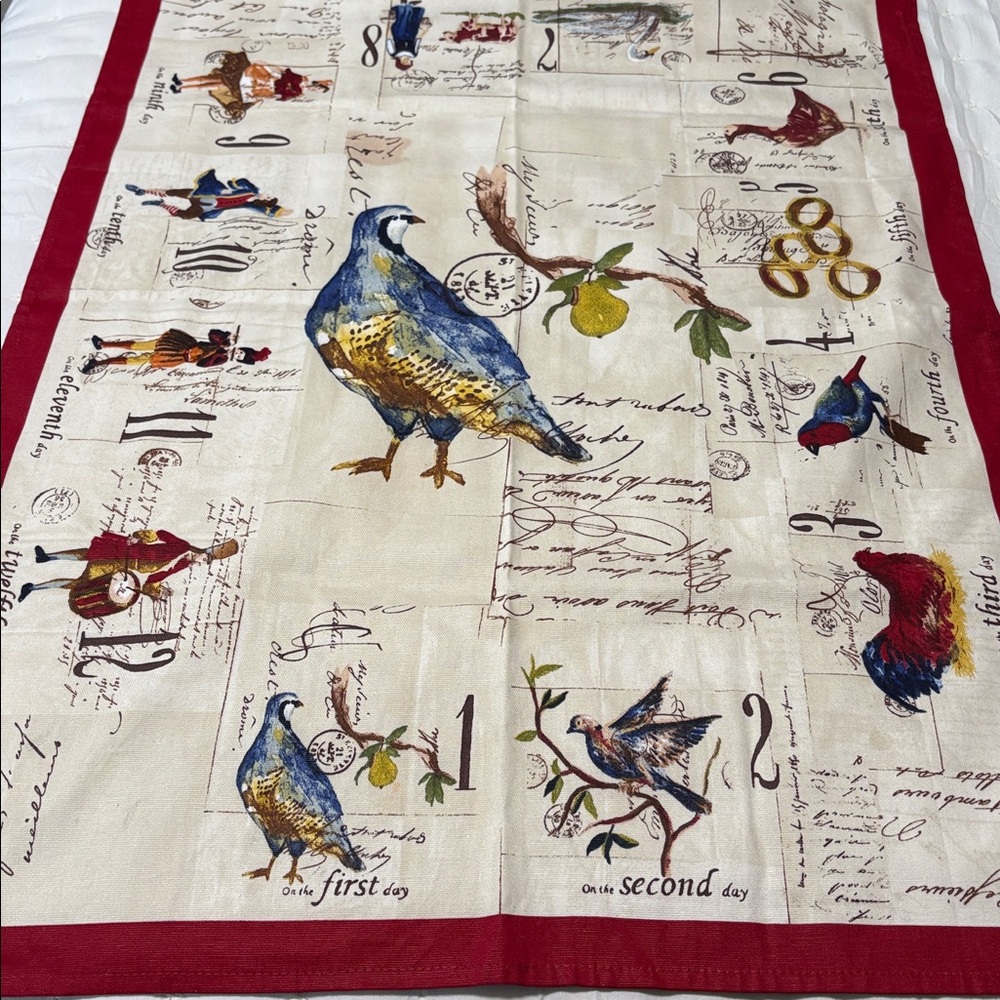 Williams Sonoma 12 Days of Christmas Tea Towel - Picture 4 of 6